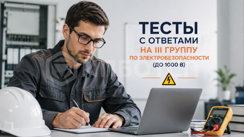 Тесты с ответами на III группу по электробезопасности (до 1000 В)